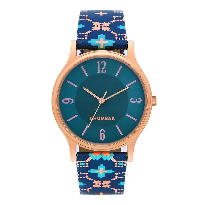 Elegant Rose Gold Floral Strap Women's Analog Wrist Watch
