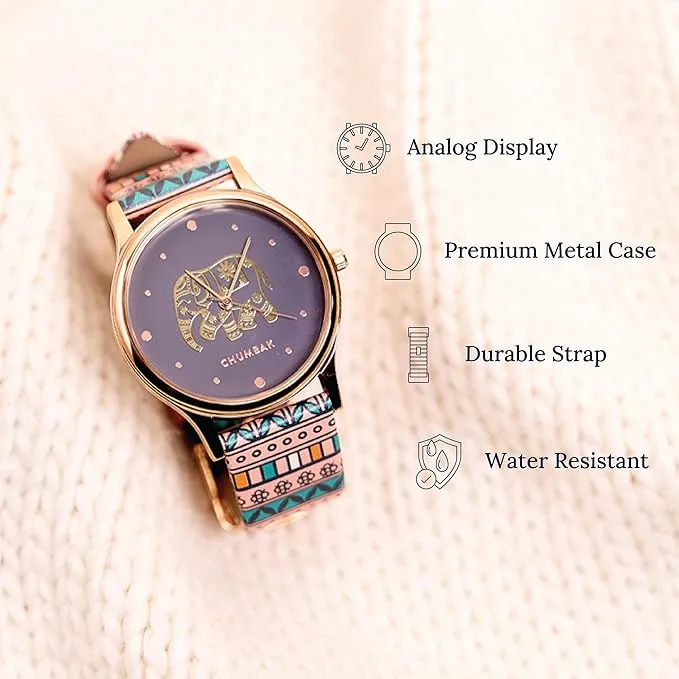Elegant Elephant Rose Gold Women's Analog Wrist Watch